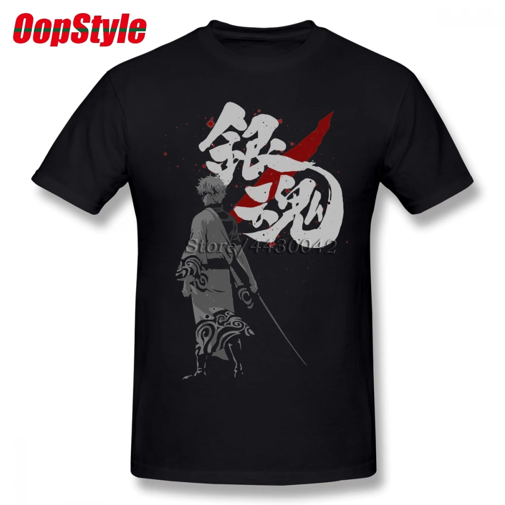 Sakata Gintoki аниме гинтама футболка для мужчин плюс размер хлопок команда 4XL 5XL 6XL
