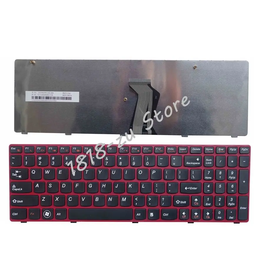 YALUZU США красный английский Замена клавиатуры ноутбука для lenovo G580 Z580A G585 Z585 G590 серии клавиатуры ноутбука