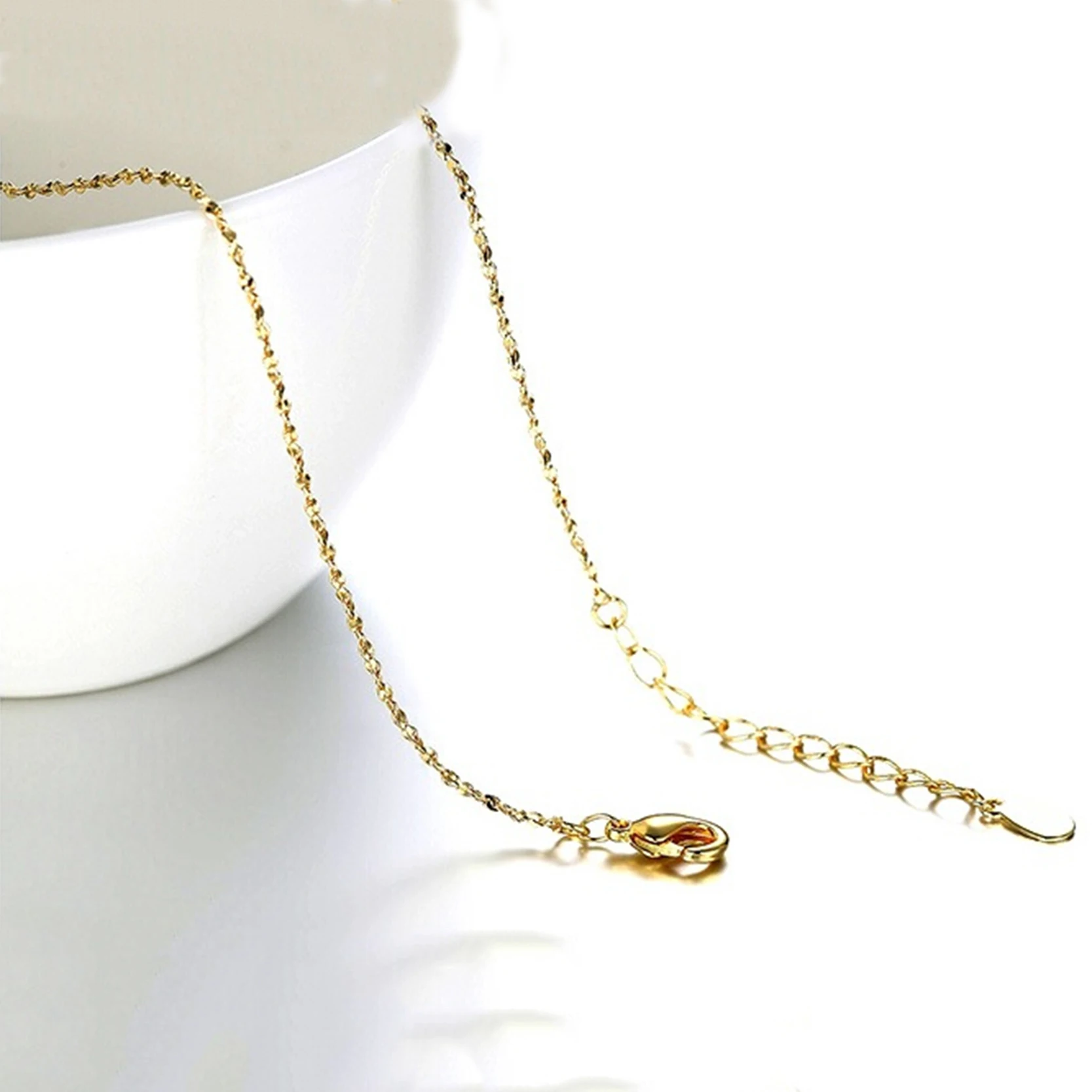 Мода 2017 г. золото/розовое золото цепочка Волна ожерелья ювелирные изделия для