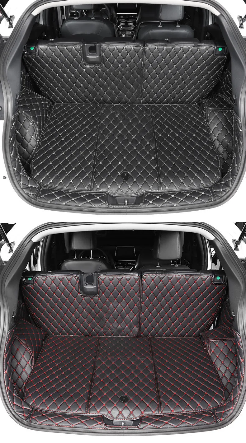 

fiber leather car trunk mat for mitsubishi eclipse cross 2017 2018 2019 2020 car accessories