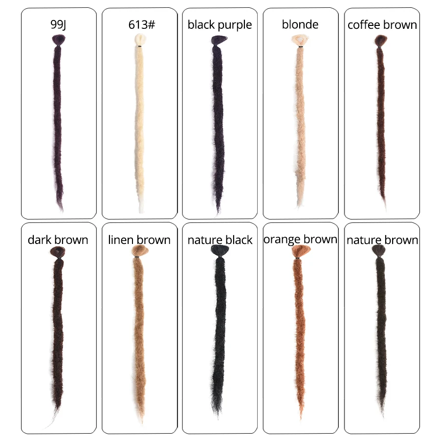 Alileader Synthetic 17Color 5/10 Strands Dreadlocks Hair Extension For Women Handmade Dreads Braiding Hair Crochet Braids styles