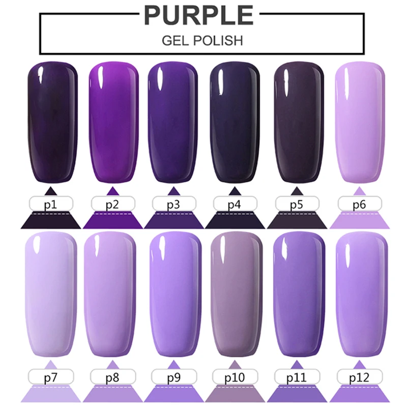 Belle Fille 8 мл фиолетовый УФ гель лак для ногтей отмачиваемый Vernis Nail Art