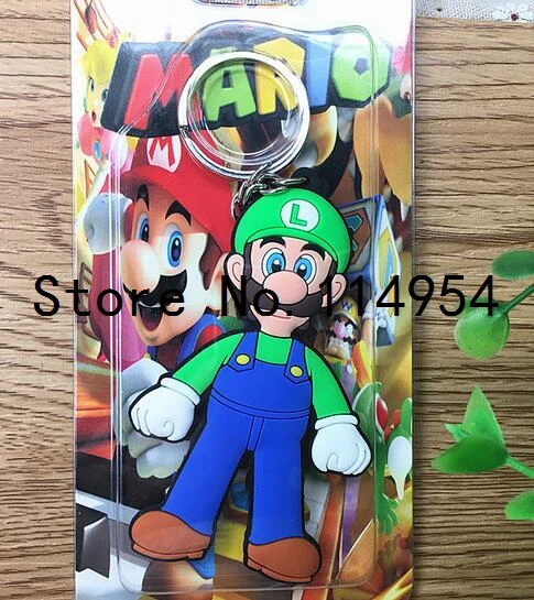 Новый 20 шт. с мультяшными героями Супер Марио ПВХ двухсторонний брелок мини кулон