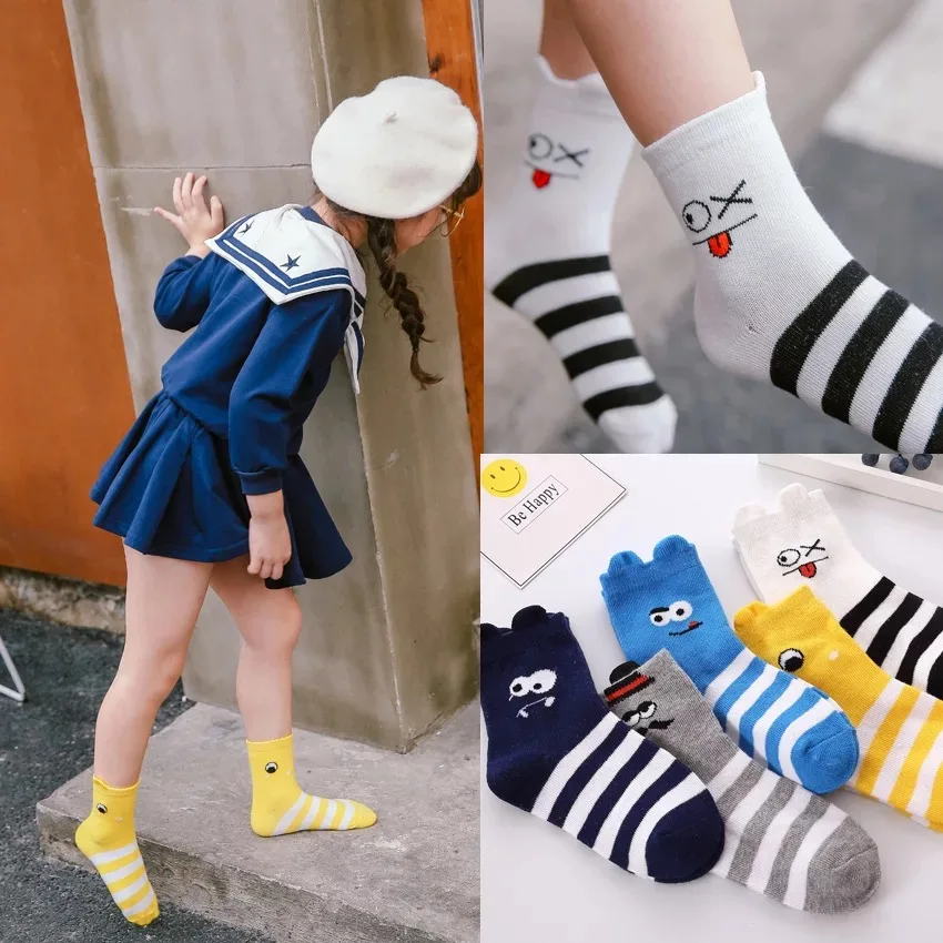 5 пар/партия мальчиков и девочек животного Носки из чистого хлопка для маленьких