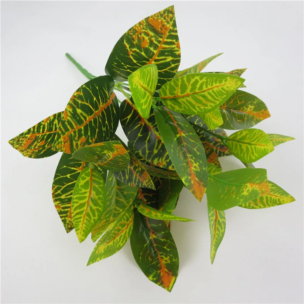 33 см 7 вилки имитация зеленого растения искусственные Цвет-изменение листья