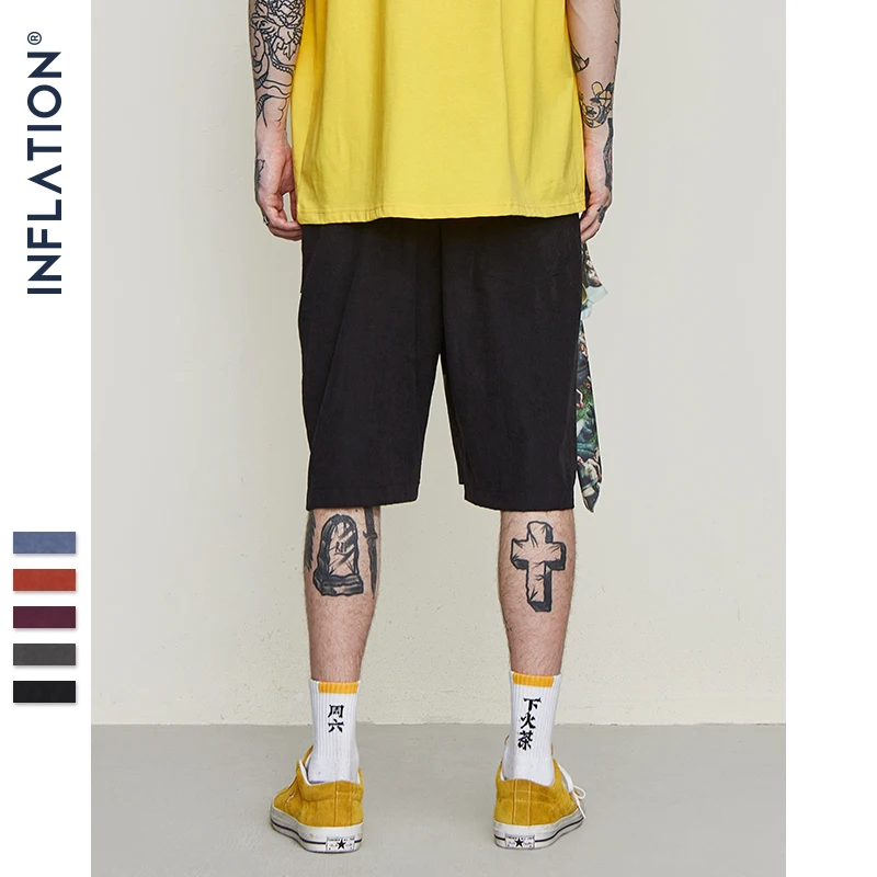 Шорты мужские оверсайз однотонные для скейтборда в стиле хип хоп|Мужские шорты| |