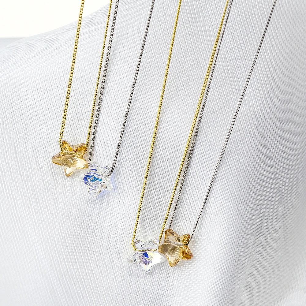 BAFFIN, простая звезда, бусы, ожерелья, подвески, кристаллы от Swarovski, серебряная цепочка, ожерелья для женщин, Офисная бижутерия