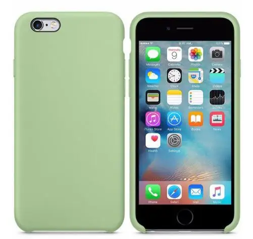 4 green Хороший жидкий силиконовый однотонный чехол для IPhone X XS MAX XR Официальный чехол для IPhone 7 6s 6 8 Plus мягкая задняя крышка из ТПУ Fundas без логотипа - Цвет: 4 green