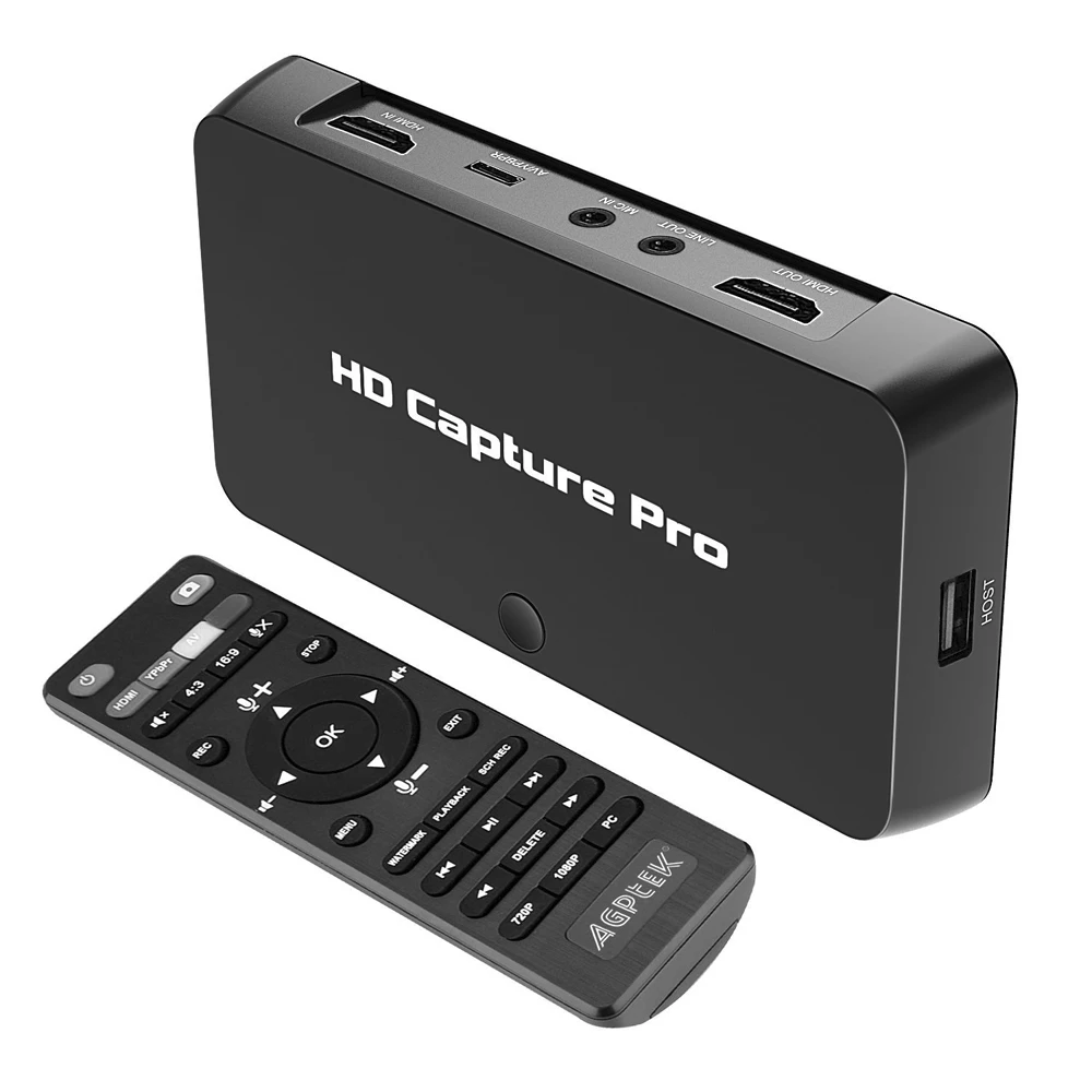 1080P HD видеоигра захват/Диктофон карта TV видеорегистратор с дистанционным