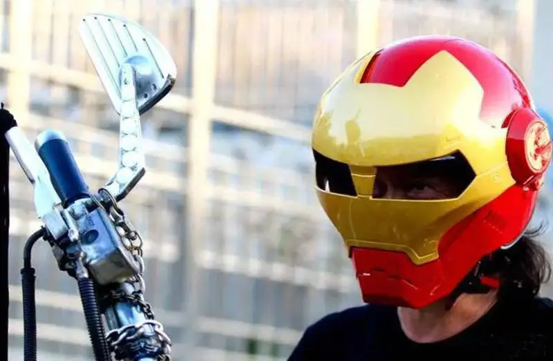 MASEI IRONMAN шлем Железный человек мотоциклетный шлем половина шлем открытый шлем-каска для мотокросса красный 610 M L XL