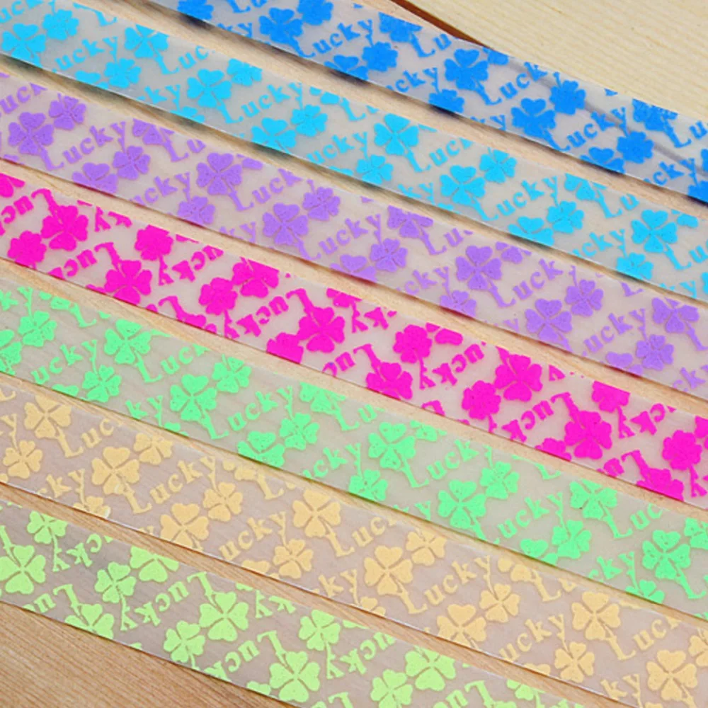 (210 шт./лот) микс цветов Счастливая звезда печать полупрозрачные бумажные полоски