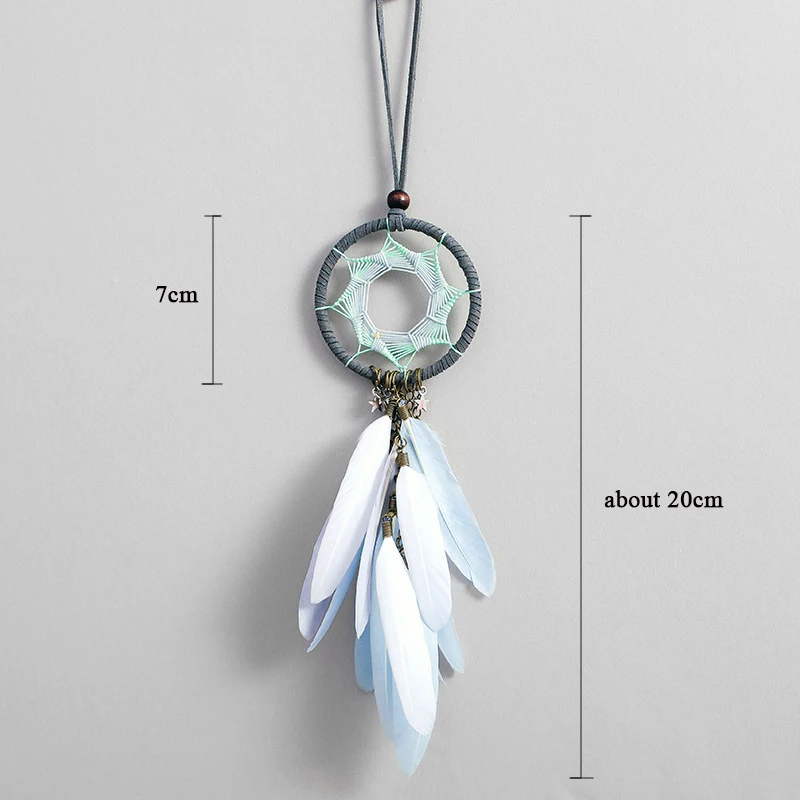 BEWITH 2 Colors Mini Heptagram Dreamcatcher &amp Wind Chimes Necklace For Lady Kidɽ Bedroom Decor Car Bag Decoration Gift BXR049 | Дом и