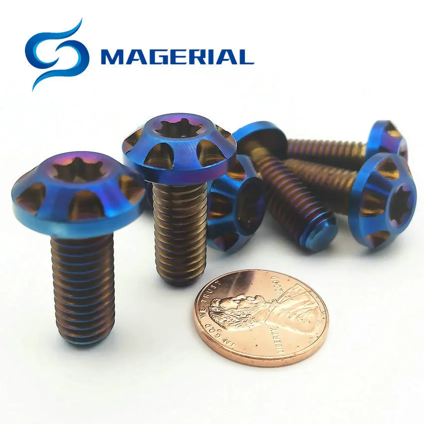 Титановые болты M8* 12 мм суппорты для мотоцикла тормозной диск Torx привод винты модификация винт Ti крепеж