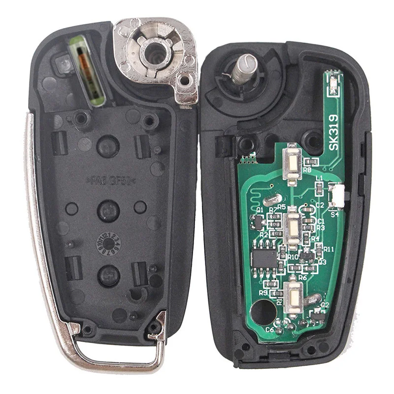 KEYECU 433 МГц ID48 P/N: 4D0 837 231 A/K/N/R флип 3 кнопки дистанционный ключ-брелок от машины для Audi A3 A4 A6 A8 B5 RS4 RS6 TT Quattro