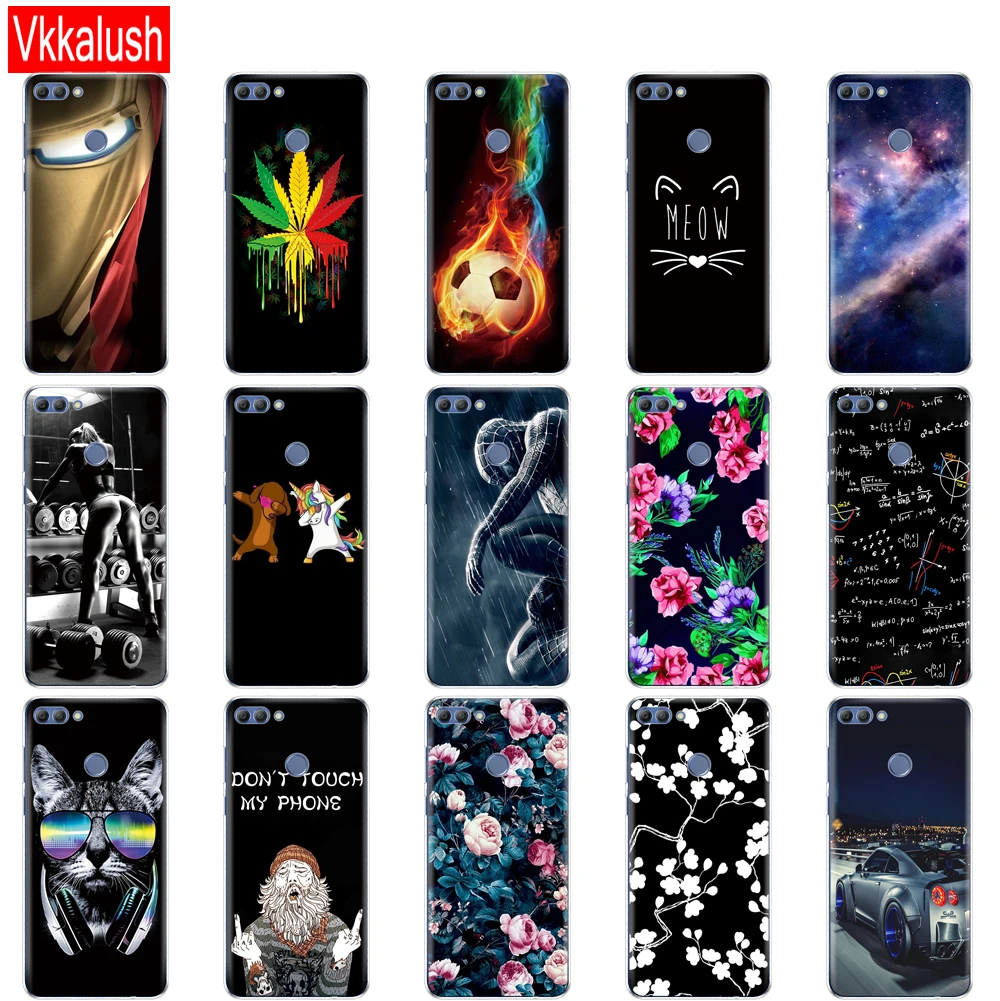Чехол для телефона huawei P Smart Enjoy 7 S, Мягкий ТПУ силиконовый чехол на заднюю панель 360, полностью защитный прозрачный чехол с принтом