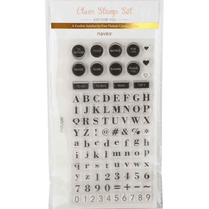 Alphabet Stamp Never Fashion прозрачный Набор печатей для скрапбукинга аксессуары для планировщика дневник декоративный кавайный канцелярский магазин - Цвет: Alphabet Stamp