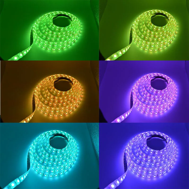 5 м 10 15 SMD5050 Светодиодная лента светильник 30led/м водонепроницаемая гибкая RGB с 24