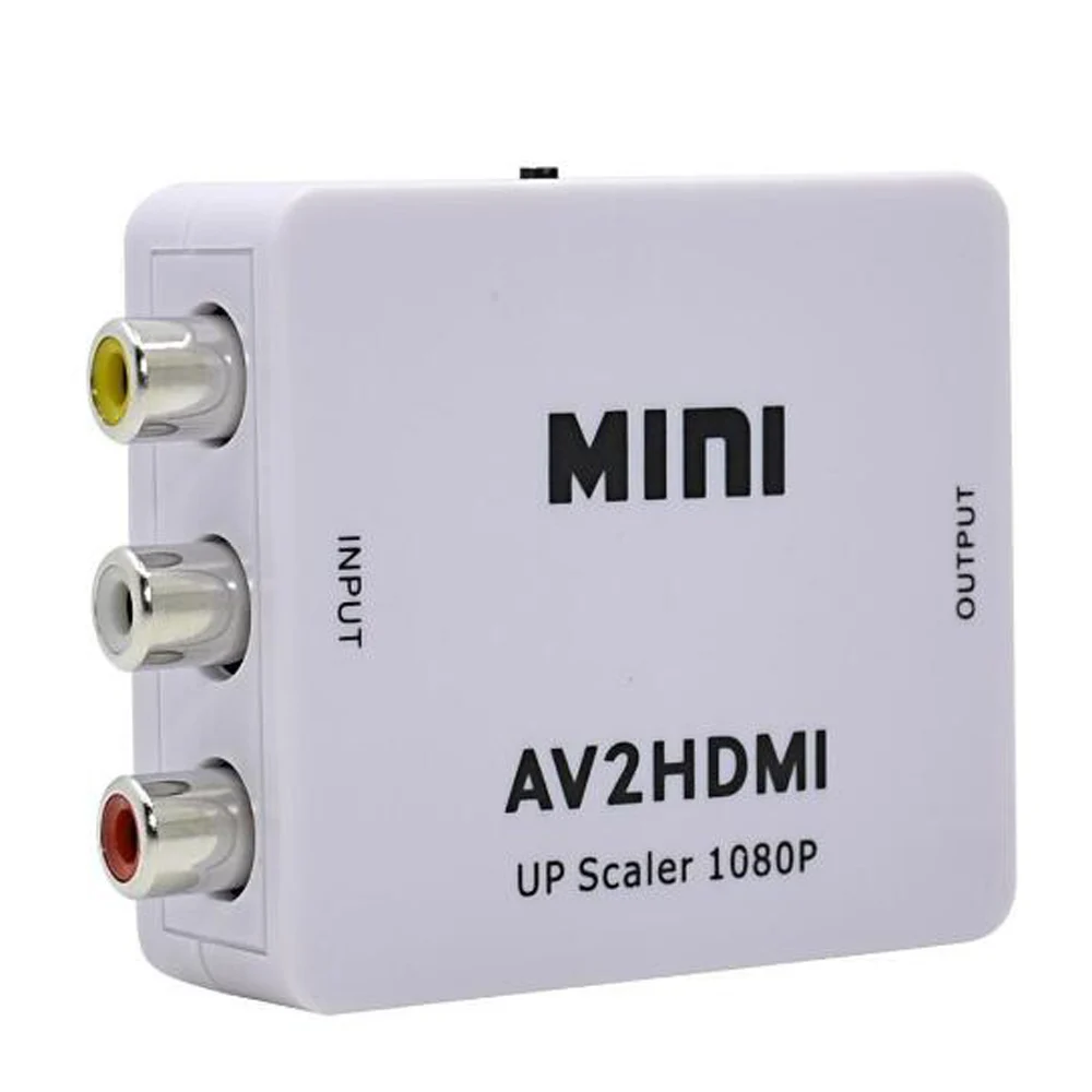 10 шт. AVTOHDMI AV к HDMI 1080P выход RCA 1080PRCA AV/CVSB L/R Компонентный видео формату адаптер AV2HDMI HD