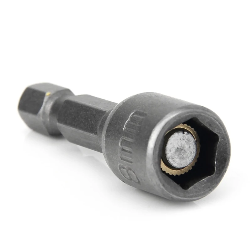 

NEW 10 Pcs Magnetic Nut Driver Set 8mm 5/16" Socket Adapter Hex Drill Bit H15