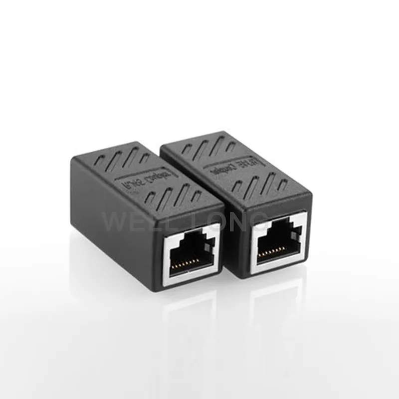Verkaufen (50 Teile/los) Blau RJ45 Netzwerk Kabel Extender, Netzwerk Kabelstecker, Netzwerk Doppelstecker, Netzwerk Pass-durch Stecker.