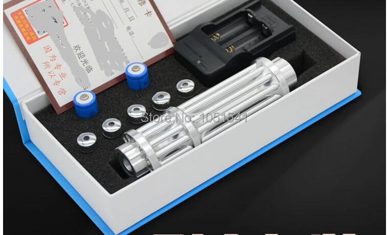 

High Power Military Blue Laser Pointer 500W 500000m 450nm Flashlight Light Burning Match/Dry Wood/black/Burn cigarettes Hunting