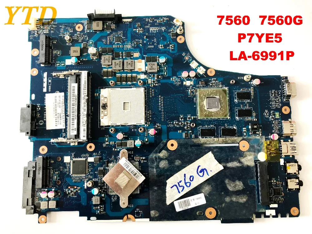 Оригинальный Для ACER 7560 7560G материнская плата ноутбука P7YE5 LA 6991P испытанное хорошее