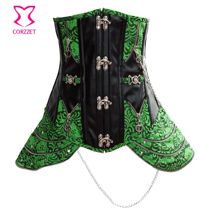 Корсеты на стальных косточках Skirted бюстье тренажер для талии Cincher стимпанк корсет