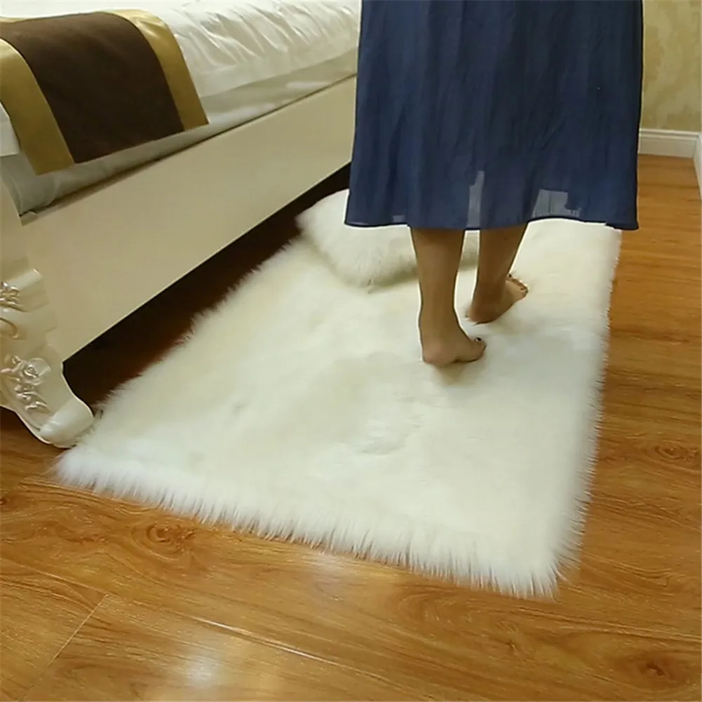 1 шт. искусственный шерстяной ковер ворсистый пушистый коврики для гостиной