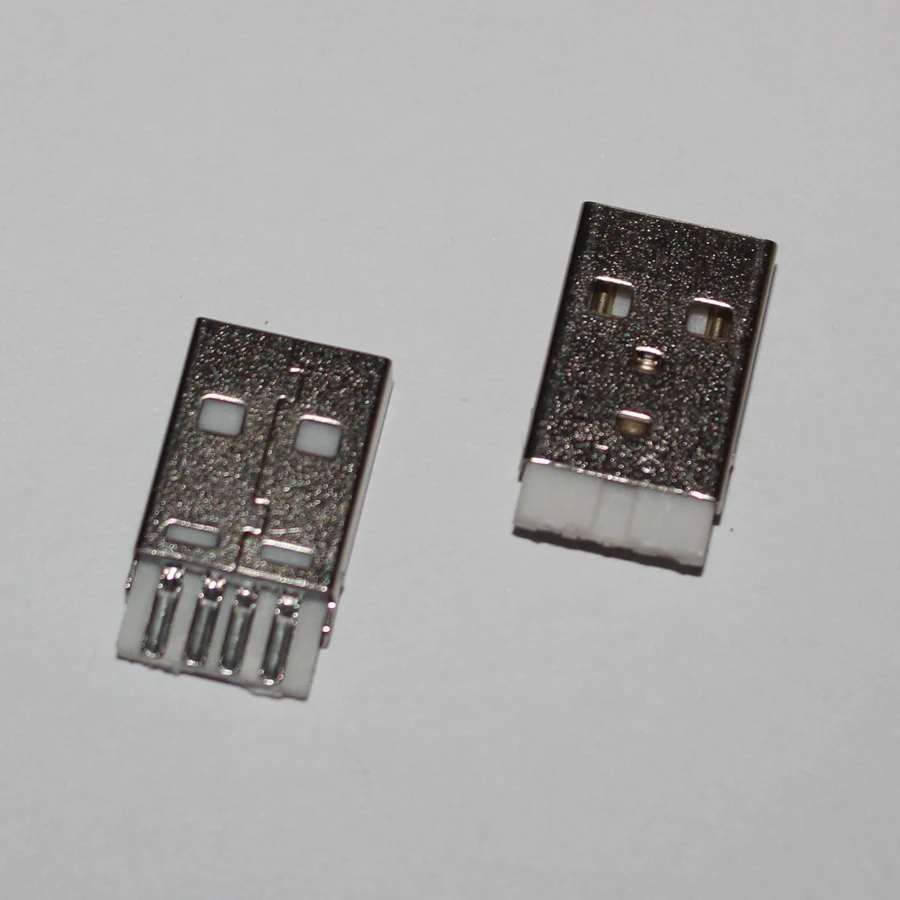 10 комплектов USB-разъём типа А папа с 5 штырьками и черной пластиковой крышкой |