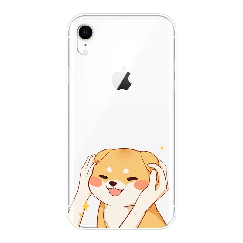Задняя крышка для Apple iPhone X XR XS MAX 8 7 6 S 6 S силиконовый мягкий чехол Шиба ину Собака Щенок чехол для iPhone 6 S 6 S 7 8 Plus чехол для телефона