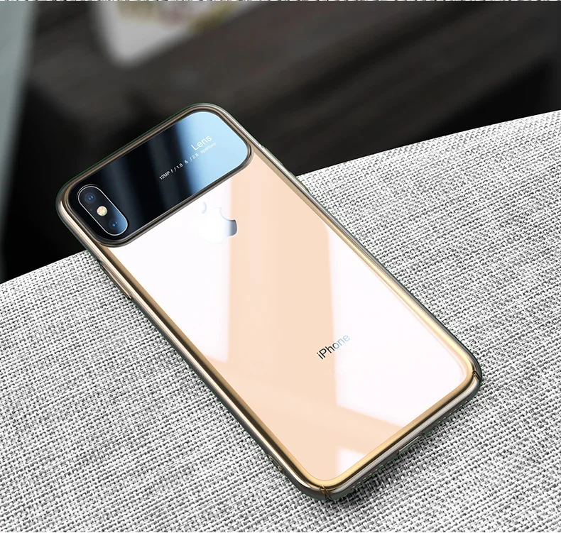 Стильный черный чехол для камеры из закаленного стекла для iPhone XS Max XR X супер пластиковый защитный чехол для iPhone XR 7 8 Plus чехол