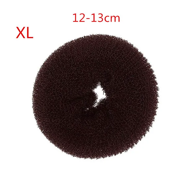 brown XL Новая пластина для волос пончик булочка волшебный Поролоновый спонж Инструменты для укладки волос Принцесса Прическа аксессуары для волос эластичные резинки для волос - Цвет: brown XL