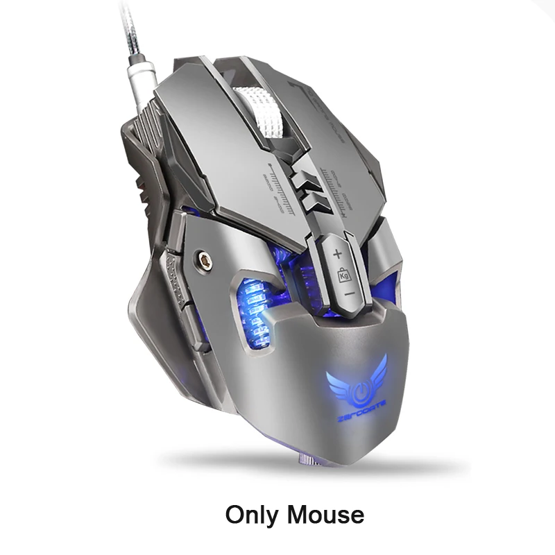 Only Mouse ZERODATE игровая мышь Проводная 3200 точек/дюйм программируемая дышащая легкая эргономичная Игровая USB компьютерная мышь геймер для настольного ноутбука ПК - Цвет: Only Mouse