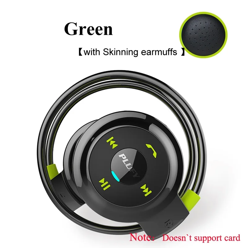 Green no card Bluetooth наушники, Спортивные Беспроводные наушники, радио, MP3, Audifonos, гарнитура с защитой от пота, Auriculares Inalambrico Ecouteur, вкладыши - Цвет: Green no card