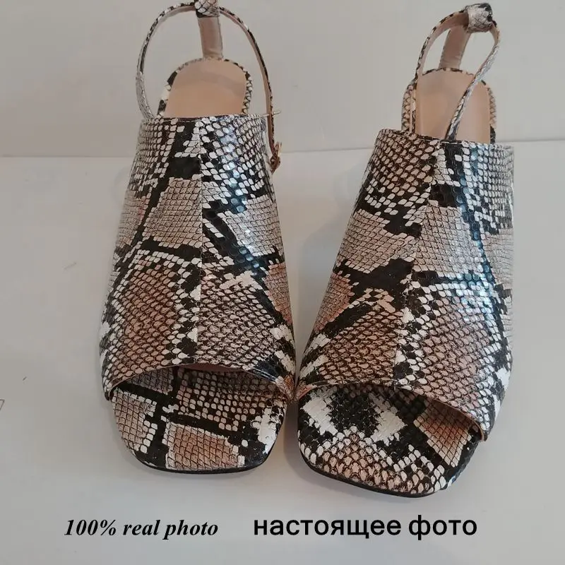 ASILETO Женская змеиная обувь босоножки на высоком каблуке Летние Босоножки с