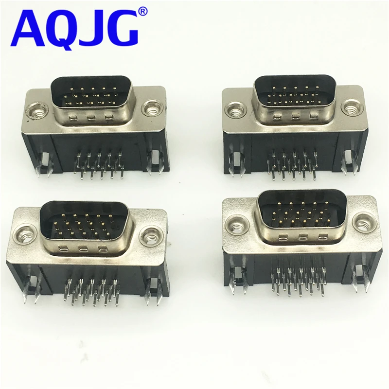 50 шт. DR15 3 ряда параллельный порт 15 Pin D Sub Female способ PCB 90 градусов разъем DB15 VGA