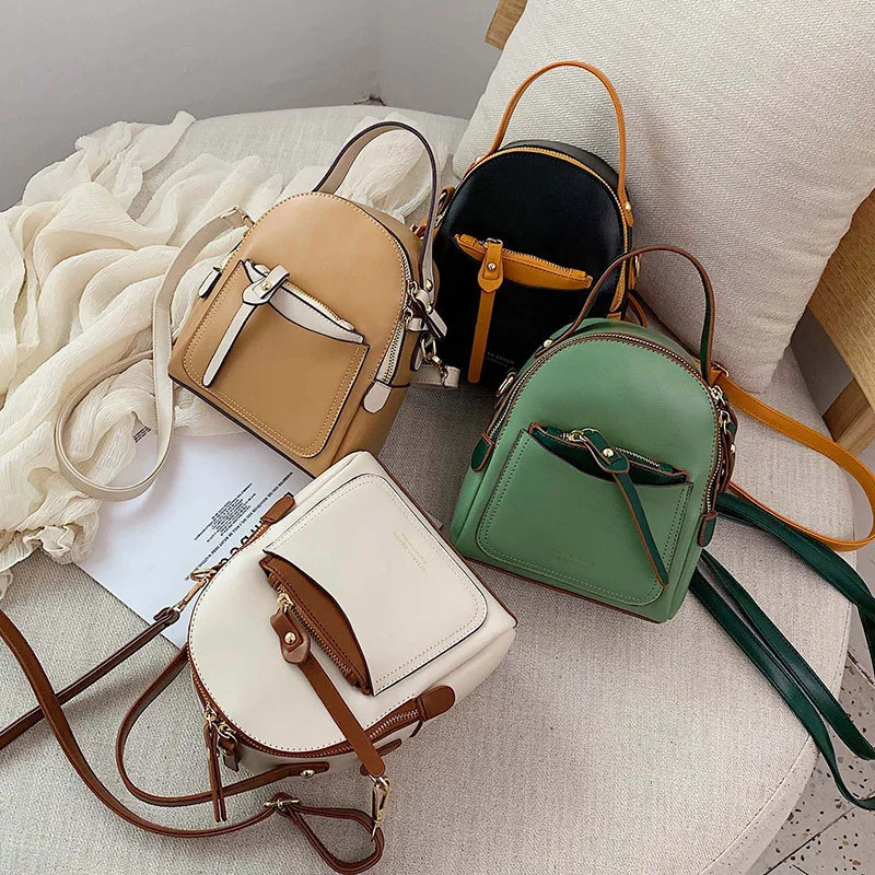 Женский маленький рюкзак Роскошный мини для девочек милый с панелями Дамский