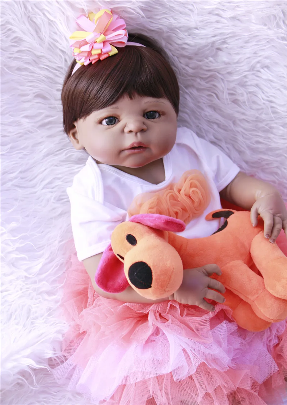 NPK 22 дюймовые куклы для новорожденных девочек силиконовые детей милые
