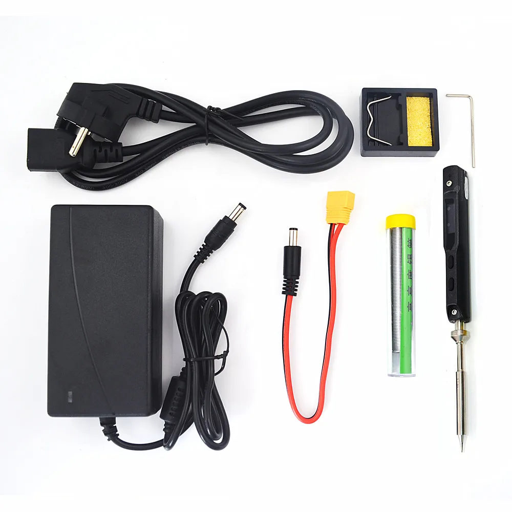 TS100 65 Вт 240 В мини электрический утюжок набор инструментов цифровой OLED дисплей регулируемая температура и сварка источник питания