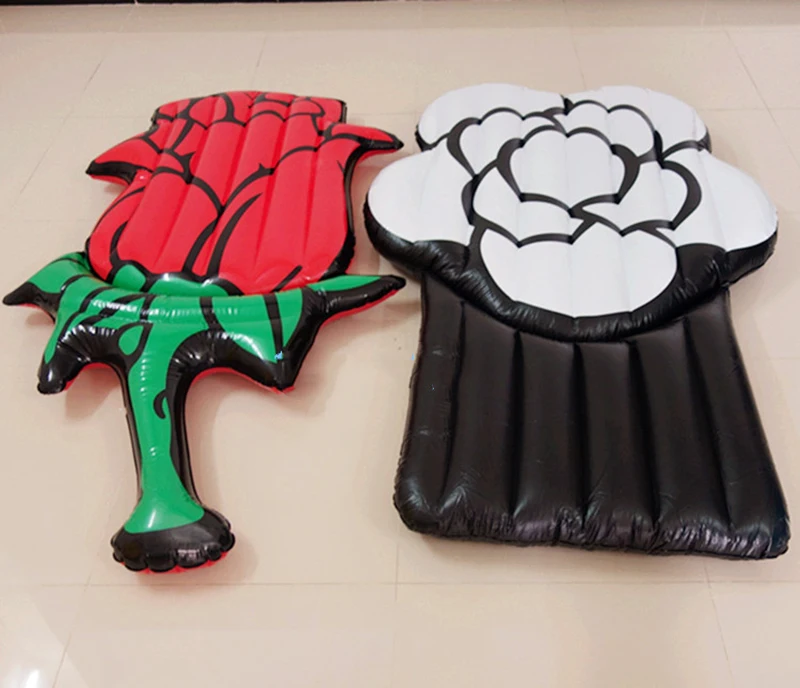 Гигантский цветок розы/черный бассейн камелии поплавок лежа плавательный кольцо