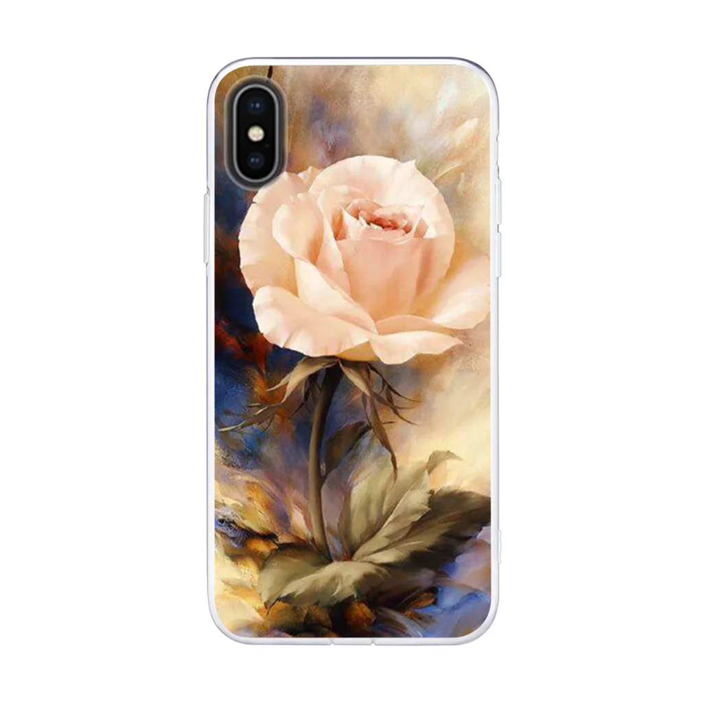 Модный маленький цветочный чехол для телефона iPhone X XR XS Max 8 7 Plus 6 6s 5 5S SE мягкий из