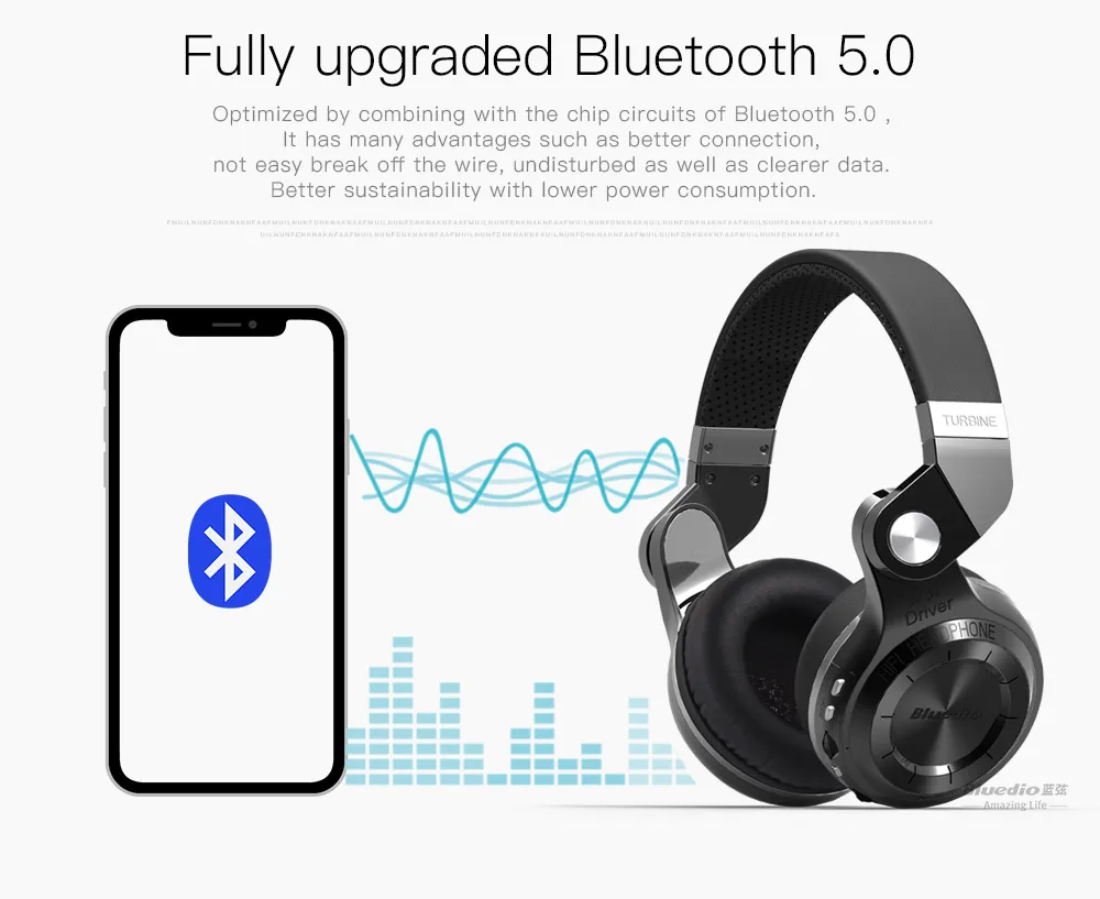 Новые Bluedio T2+ модные Складные Bluetooth наушники стерео наушники Поддержка FM радио и SD игровая гарнитура для IOS Android