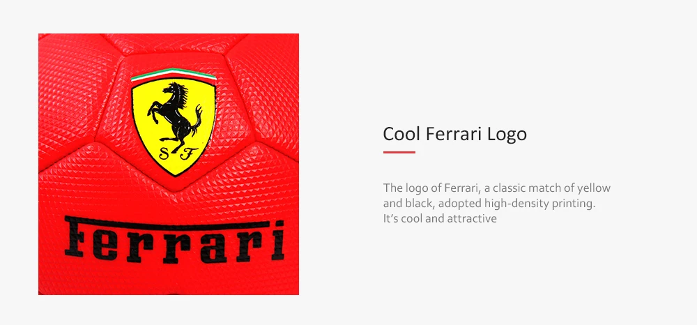 FERRARI Высококачественная ПВХ резиновая поверхность футбольный мяч машина шитье высокий отскок тренировочный футбольный мяч игрушка Спорт на открытом воздухе игрушки