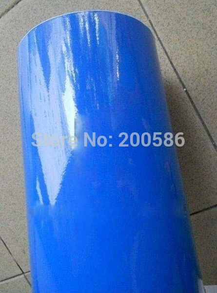 Блестящая Виниловая пленка для отделки автомобиля синяя глянцевая наклейка