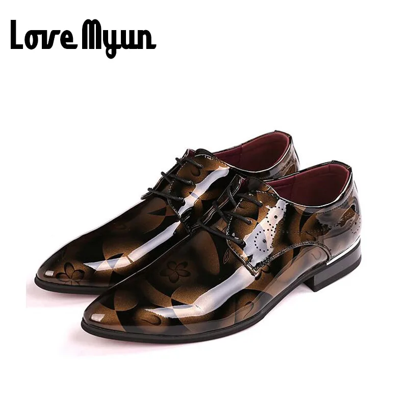 Brend/2018 новые весенние мужские модные кожаные туфли большого размера Повседневные