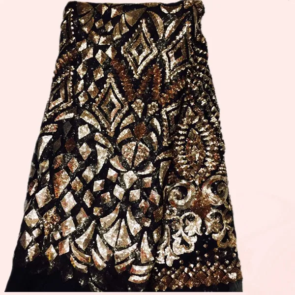 Модные блестки дизайн вышитые французский чистая кружевной ткани для платье