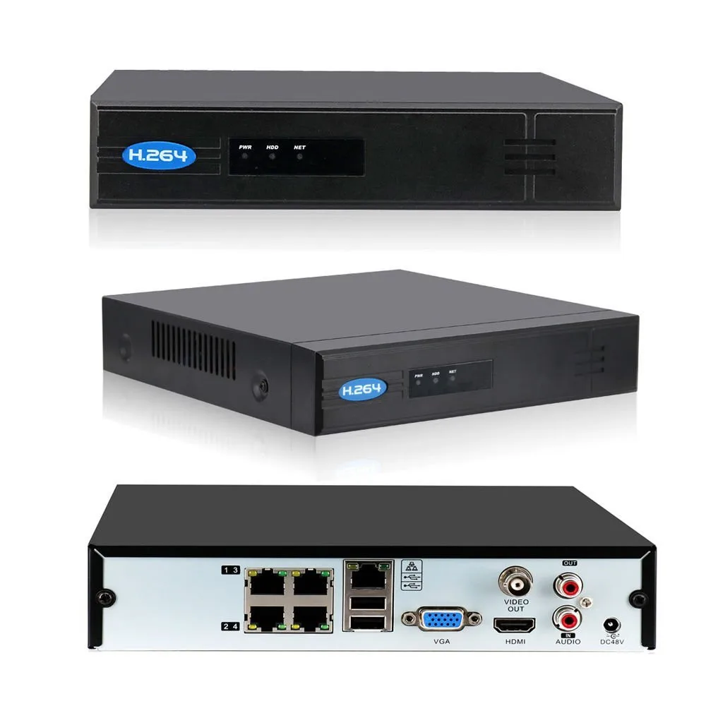 HD 8ch PoE NVR H.264 Onvif WDR обнаружения аварийных сигналов ИК HDD DNR P2P воспроизведения HDMI VGA