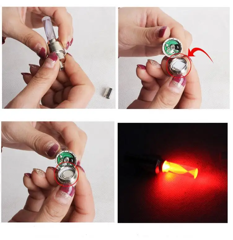 1pcs bike lights mtb mountain road bicycle LEDS Tyre Tire Valve Caps Wheel spokes LED Light auto lamp lamps BL0131 | Спорт и