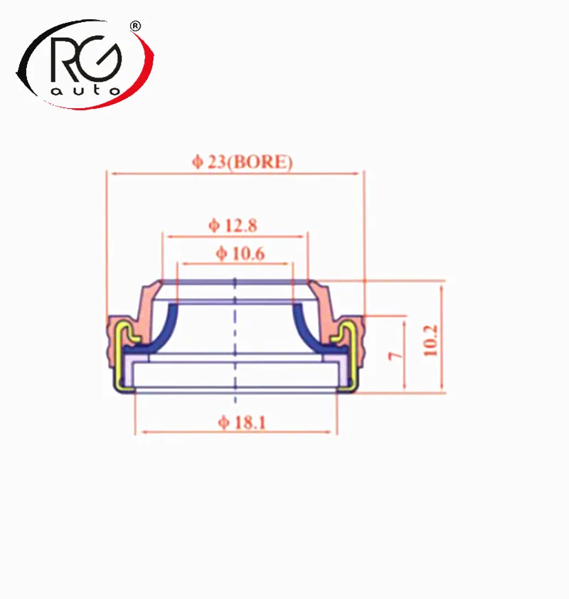 Масляное уплотнение для автомобильного компрессора переменного тока/губа типа с