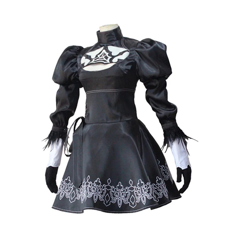 Костюмы Coshome NieR Automata YoRHa для косплея мужские брюки женское черное платье одежда